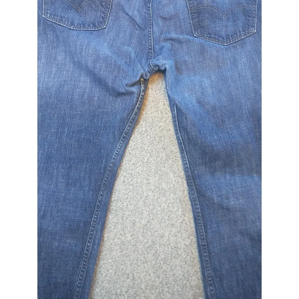 Levi Strauss & Co Mens Blue Straight Leg Denim Jeans 38x29 Medium Wash Mexico
